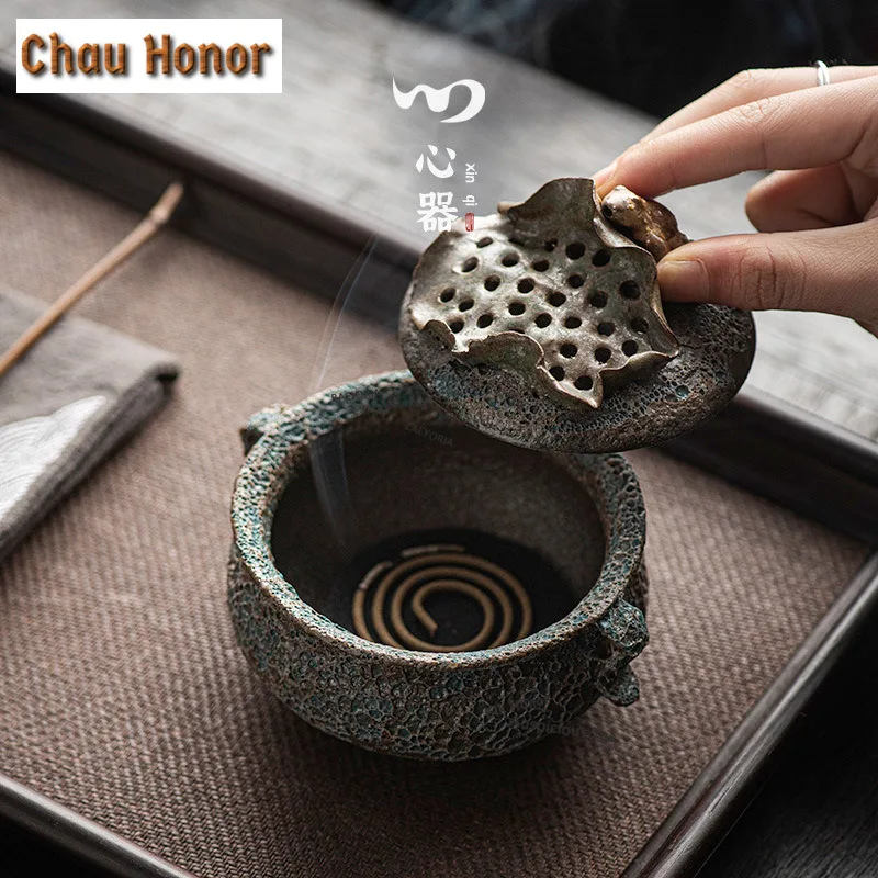 Wabi-sabi Wormhole Smoke Signals Incense Holder Incense Smoke Waterfall Incense Burners Meditation Censer Teaware Decoration