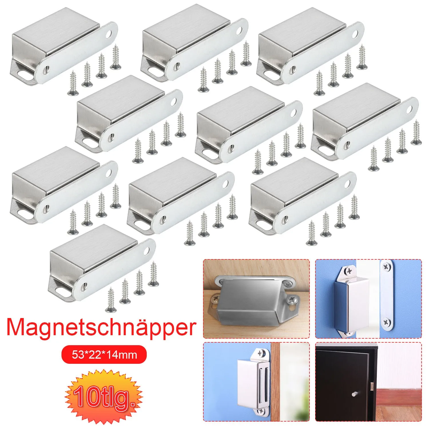 10pcs Magnet Furniture Magnet Door Suction Fasteners Extremely Strong Magnetic Fagnetic Door Magnet Hardware