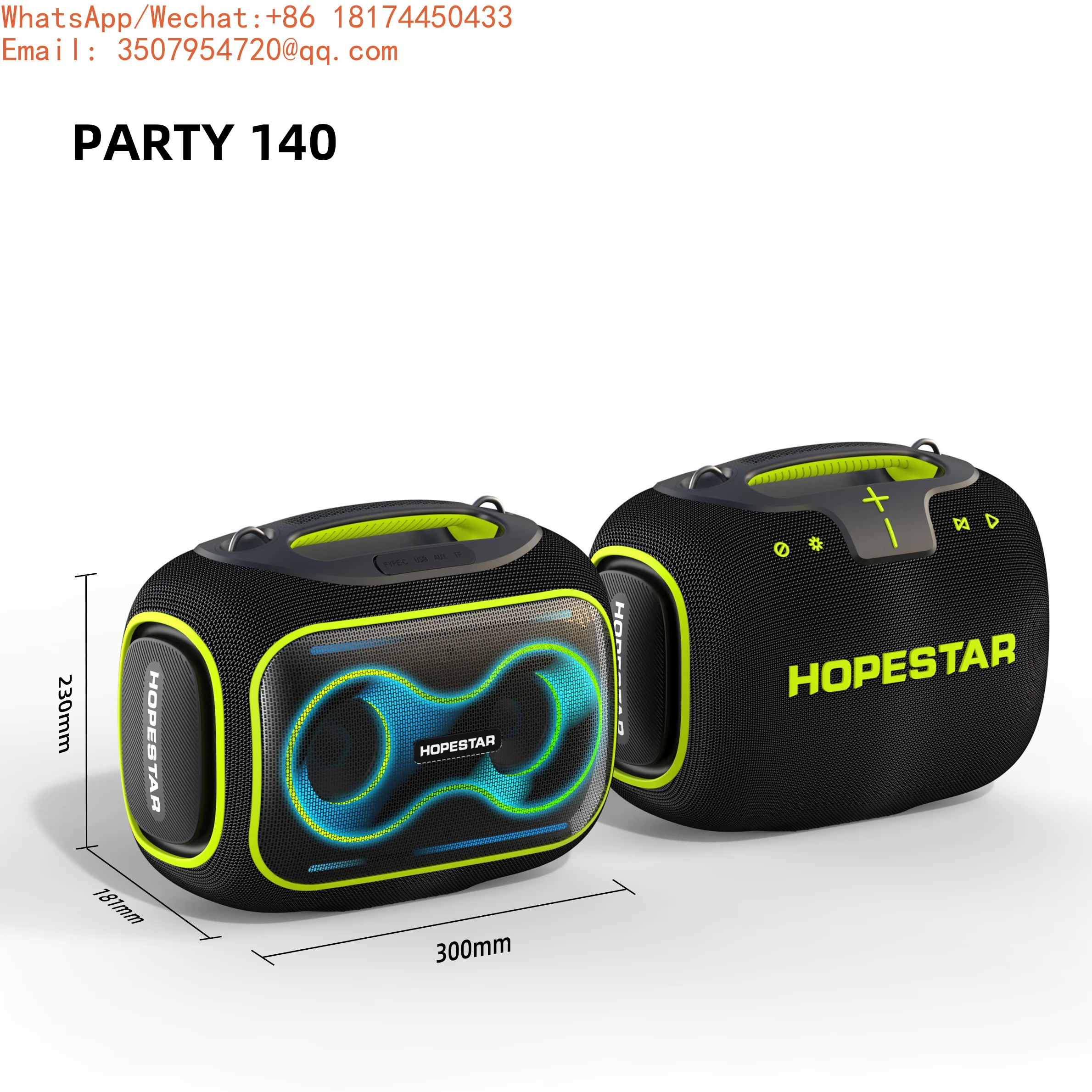 

HOPESTAR Party140 Portable Wireless Speaker Stereo Audio System Waterproof Home System Subwoofer Caixa De Som Speaker With Mic