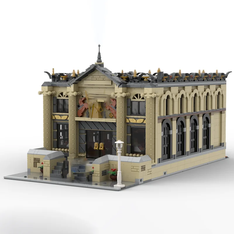 Modèle de Construction de ville modulaire, briques de Construction Moc, blocs technologiques de salle de Concert modulaire, jouet de noël à monter soi-même, cadeaux de Construction