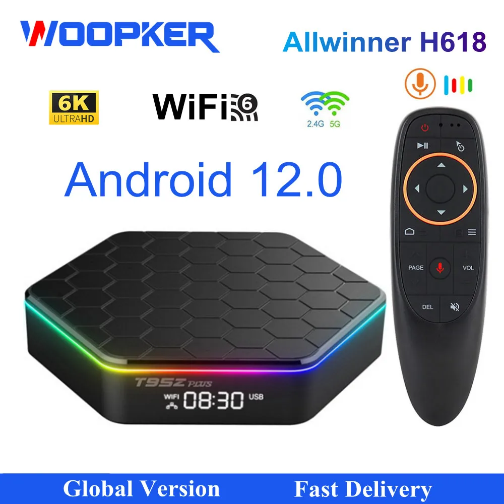 

T95Z PLUS Android 12.0 TV Box Allwinner H618 6K 2.4G 5G Dual Band WiFi6 BT5.0 Media Player 4GB 64B Global Version Set Top Box