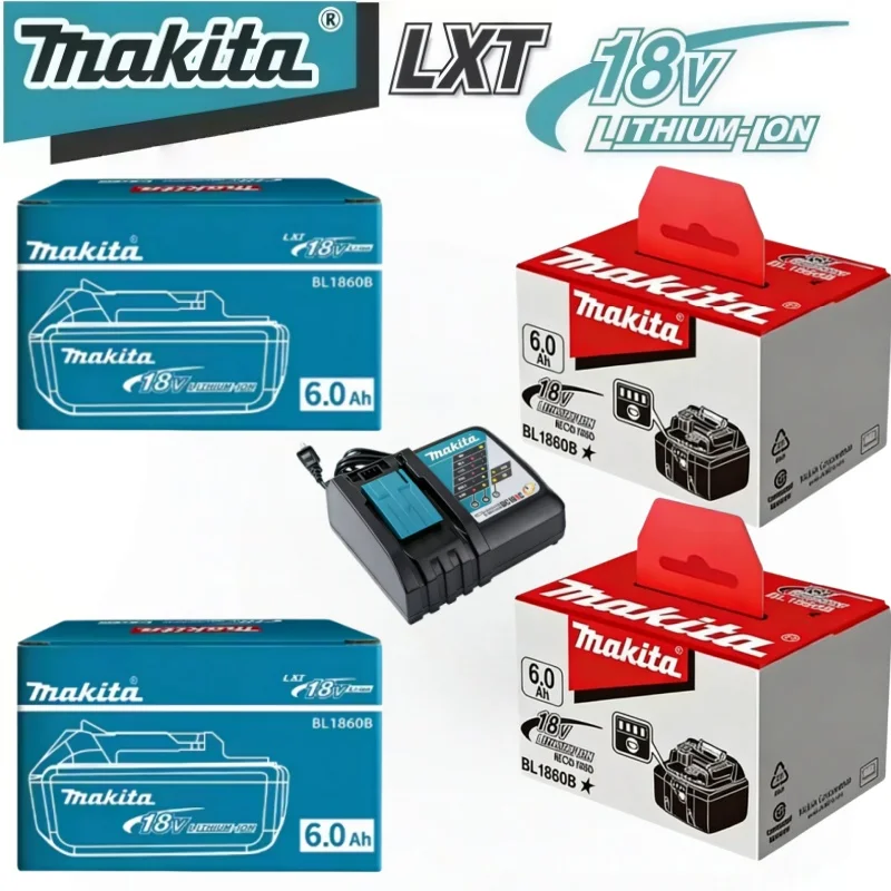 100% Original Makita Battery, 18V Tools Lithium Battery 6Ah for Makita DTW700 DDF487 DTD173 DGA404 HR140D DJV182