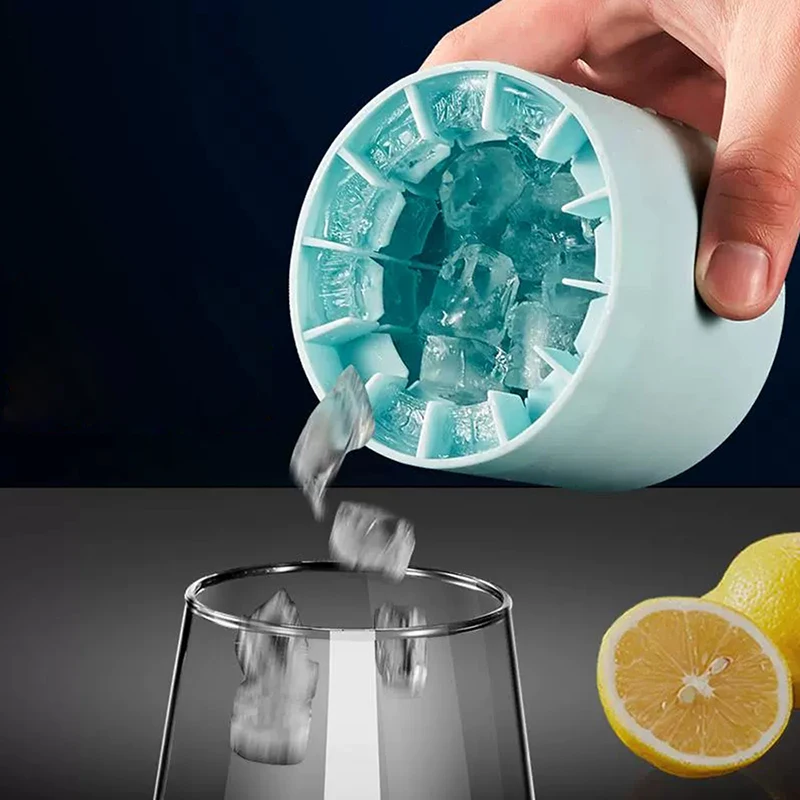 SoftAura 4/6/8/15/160 Gitter Große Silikon-Eiswürfelform Lebensmittelechte Jumbo-Eiswürfelmaschine Quadratische Eiswürfelform für Zuhause Küche DIY – Detail 14