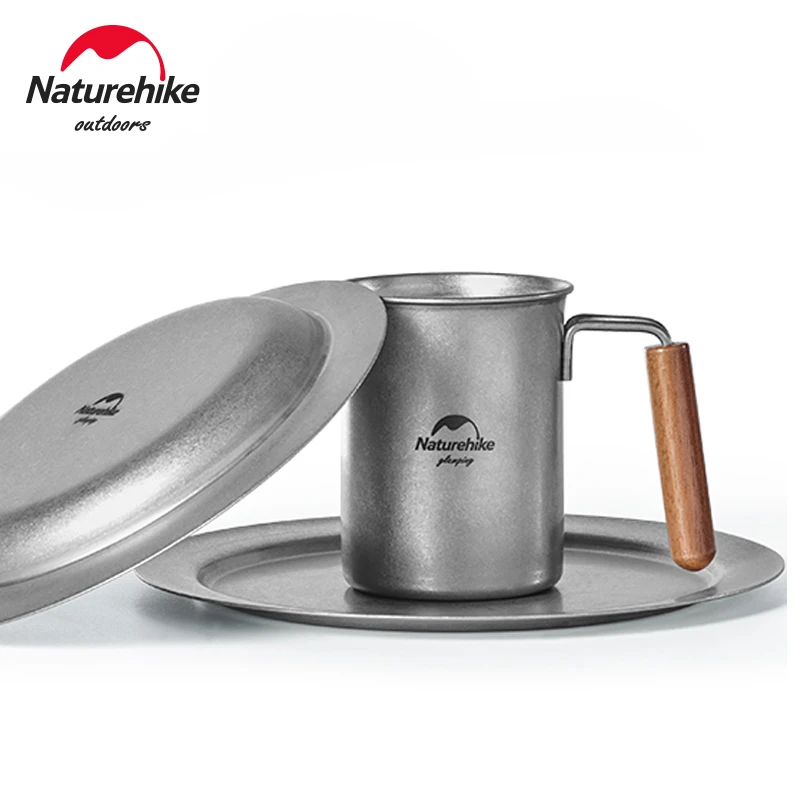 Naturehike Camping Stainless Steel Cooking Set Tableware Outdoor Portable Picnic Kitchen Tableware Hiking Travel Cookware Set