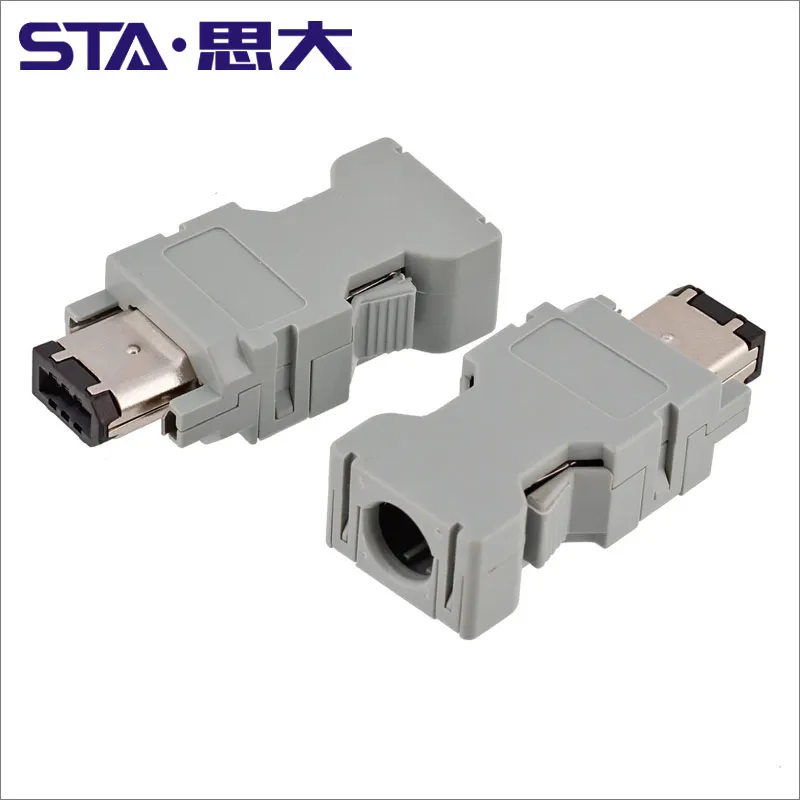 IEEE1394 6pin 10pin SM-6P SM-6E SM-10P CN3 CN2 X6 Yaskawa Panasonic Delta Servo Drive Encoder Plug