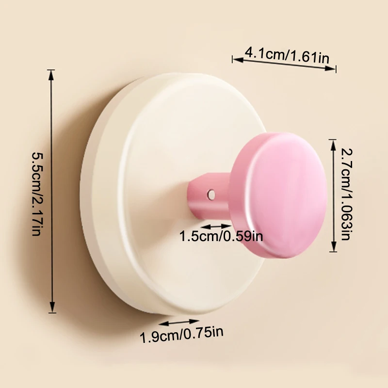 4Colorful Suction Cup Hook Detachable ABS Wall Hooks Home Key Towel Storage Hook Bathroom Hangers Kitchen Storage Accessory