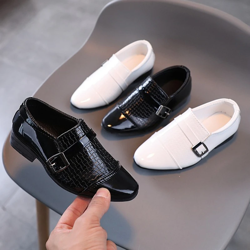 Child Formal Leather Shoes 2026spring New  Baby Flat Soleshoe Fashion Anti Slip Partyshoe Student Performance Dress Leather Shoe