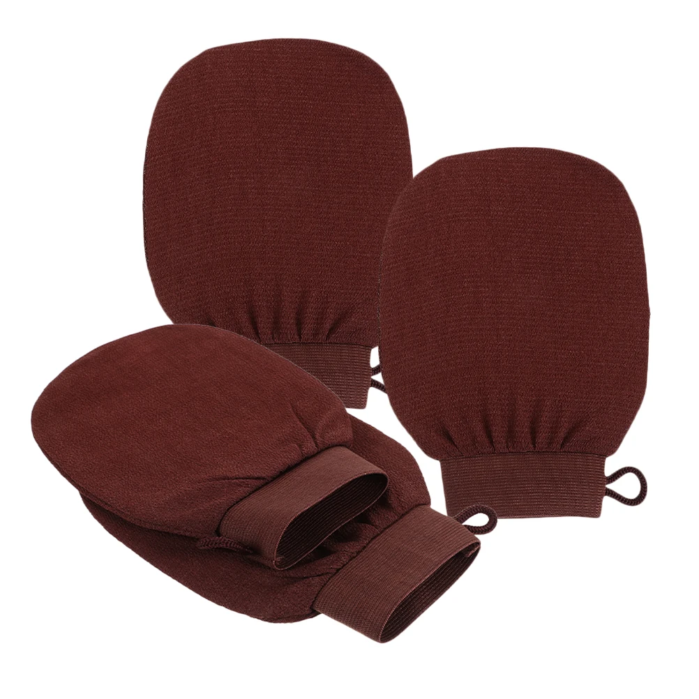

4pcs Rayon Bath Gloves Exfoliating Dead Skin Shower Body Scrubber Mitts Waterproof Clean Arm Scrub Gloves Exfoliating Leg Back