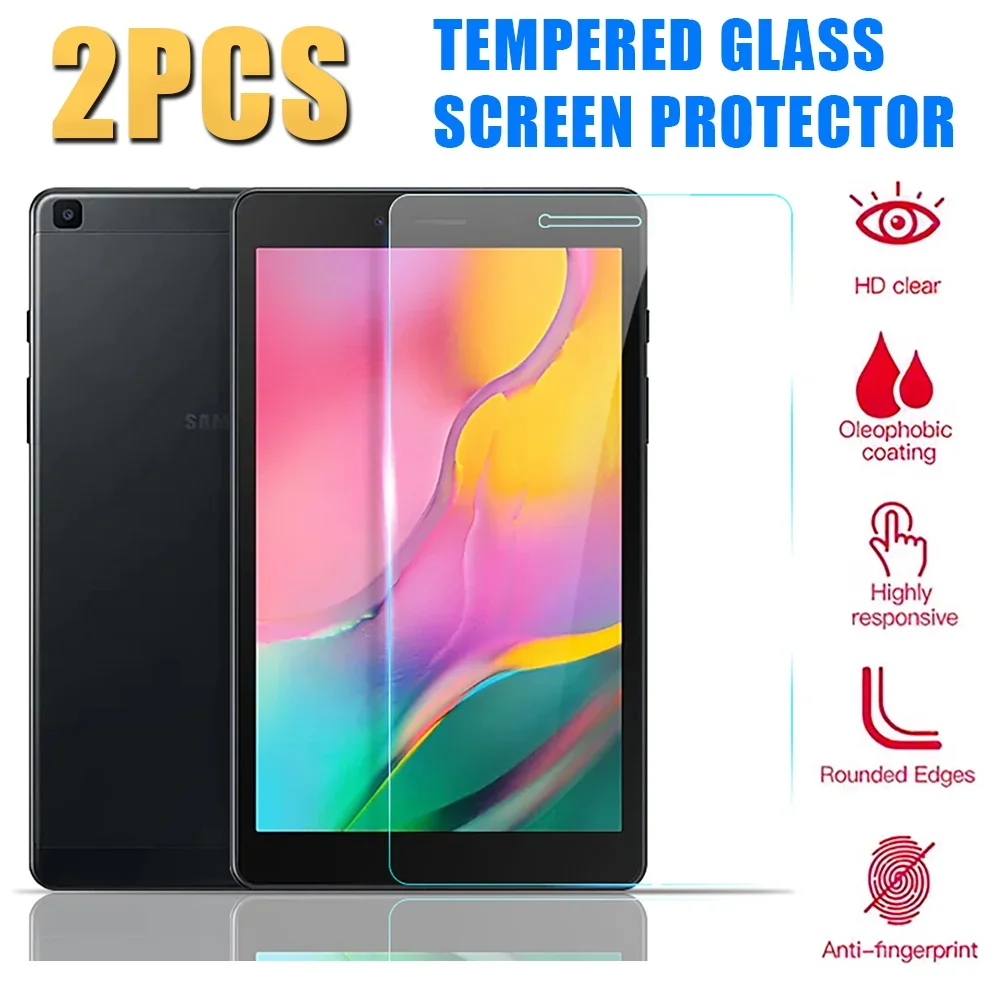 

2Pcs Tempered Glass for Samsung Galaxy Tab A 8.0 2019 T290 SM-T290 SM-T295 Tablet Screen Protector Cover Full Coverage Screen