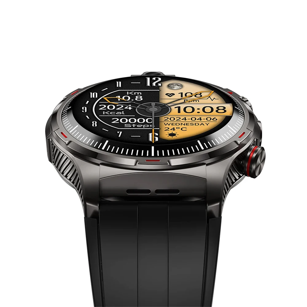 New LW12 Smart Watch 4G SIM Card Dual Camera GPS Wi-Fi Android Google Play Store 1.43''AMOLED Smartwatch for Men & Women