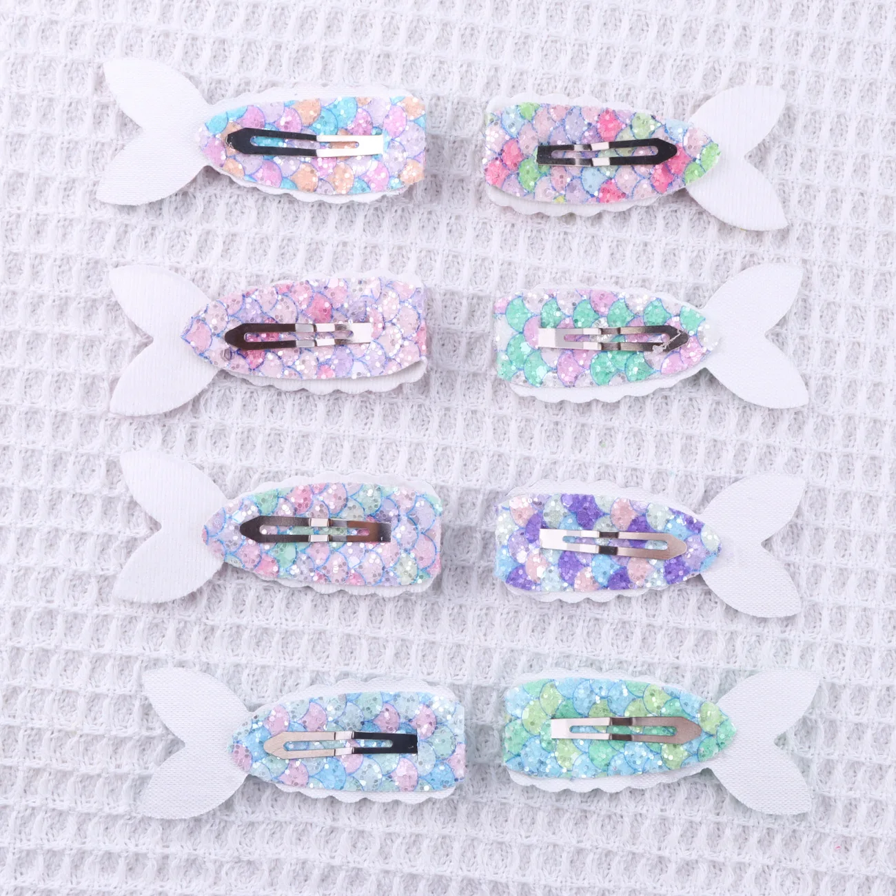 8 stücke Glitzer Meerjungfrau Haars pangen für Mädchen Prinzessin Haars pangen Metall Haarnadeln für Baby Kleinkinder Alligator Clips Haarschmuck – Detail 6