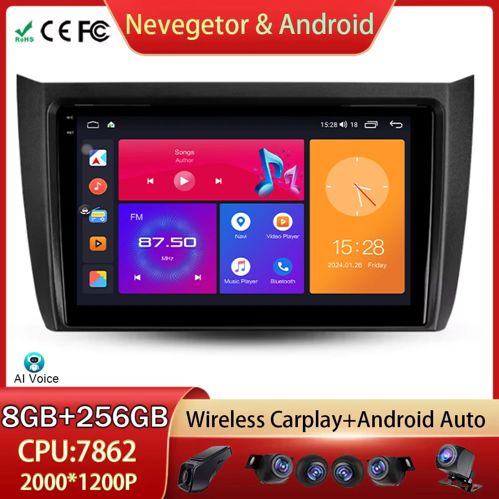 

Carplay For Lifan 620EV 650EV 2015 - 2019 Car Radio Wireless Android Auto Multimedia Player GPS Navigation 5G WIFI No 2din DVD