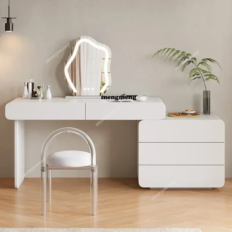 XXOrganizer Storage Wood Vanity Table  Aesthetic Space Saving Dresser Makeup Drawers Luxury Storage Service Home Furniture