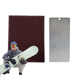 Ski Wax Scraper Stainless Steel Snowboard Wax Kit Practical Double Board Waxing Removal Tools for Winter Sports