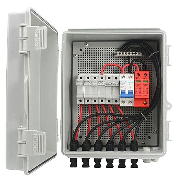 

Dc Pv Combiner Box 6 in 1 Out 6 String 25A Solar Combiner Box 1000v Array Pv Combiner Box for Solar Panel