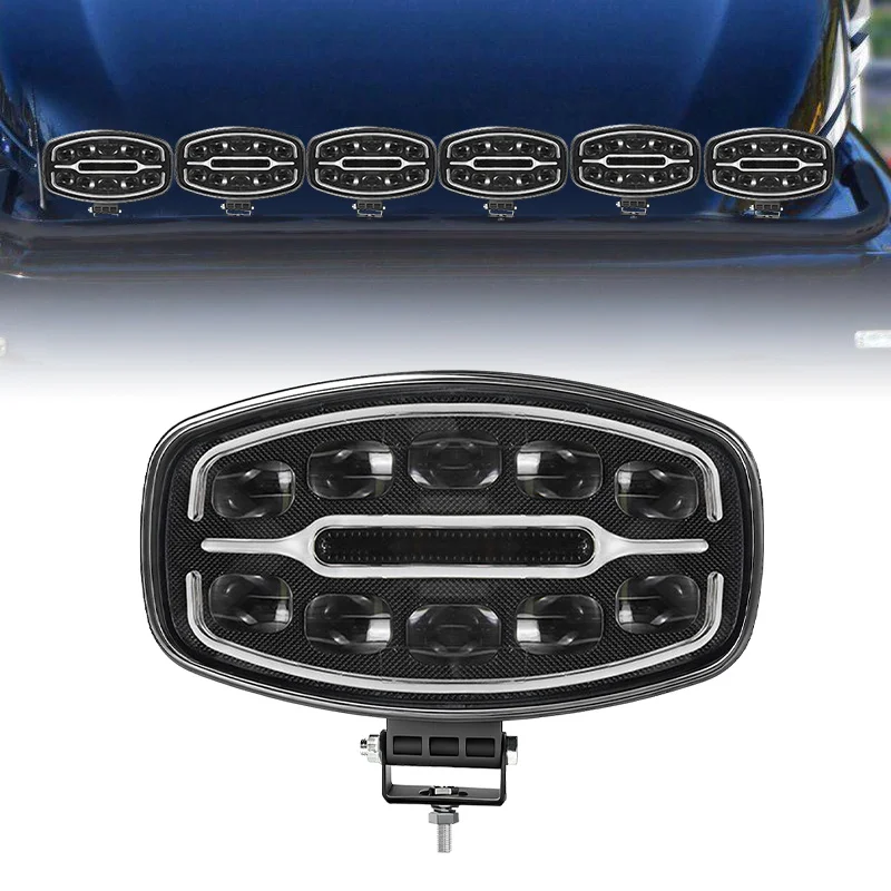 

LED Light 9" Truck Off Road Spotlight Headlight Driving Flood LED Work Light DRL Yellow White 80W 22000LM