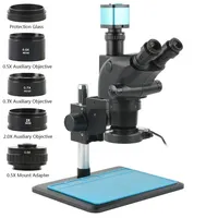 6.5X-130X Adjustable 24MP 48MP 55MP 4K 1080P HDMI USB Jewelry Electronic Soldering Video Camera Stereo Trinocular Microscope Set