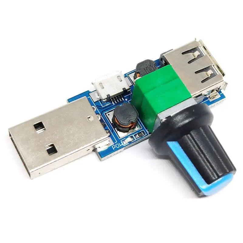 DC 4V-12V 5W XY-FS USB Fan Stepless Governor USB Fan Speed Controller Multi-Gear Auxiliary Cooling Tool