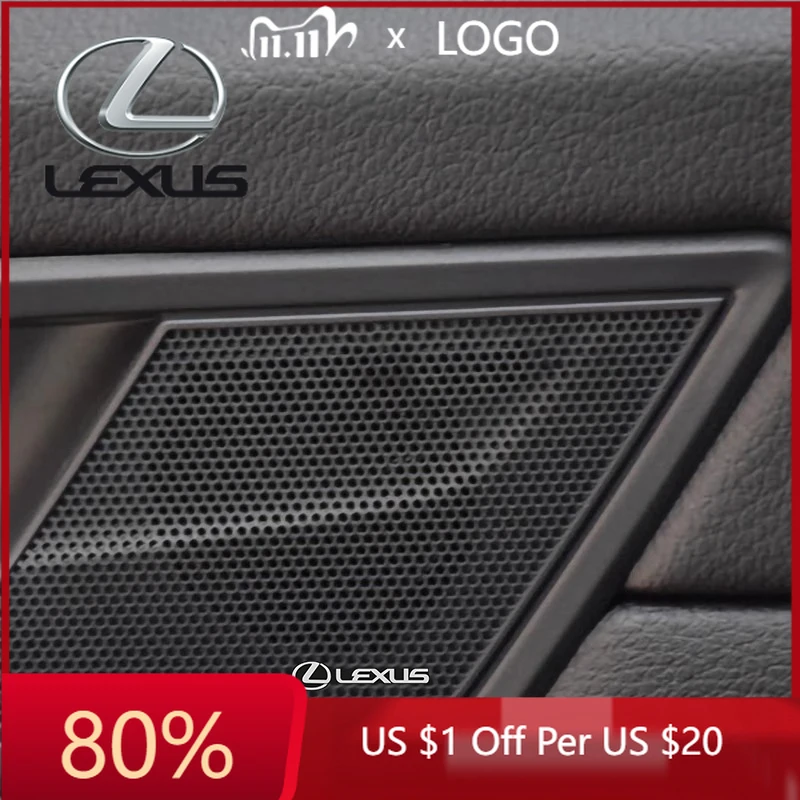 

2026 Hot Interior Stickers For Lexus F SPORT ES RX NX LS UX LM LX GX LC RZ IS CT GS RC HS SC TX LBX Aluminum Car Audio Emblem St