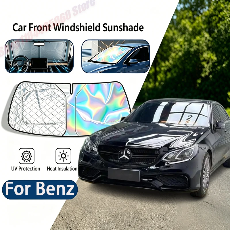 

For Mercedes Benz E Class W212 W213 W214 2009-2025 Car Sun Visor Front Windshield Sunshade Heat Insulation Summer Accessories