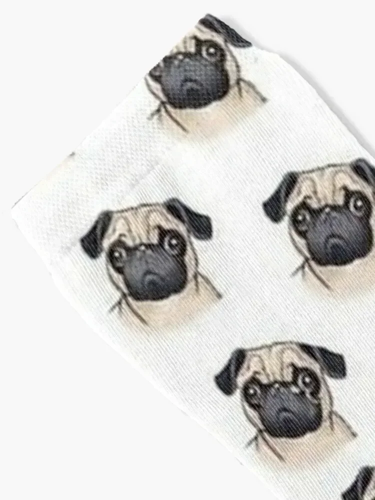 Pug Dog Art Pugs puppy funny cute dogs Socks Children's basketball Socks Man Women's