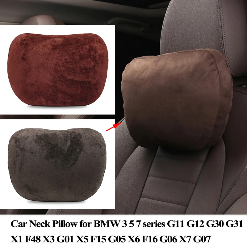 For BMW 3 5 7 X series Car Seat Headrest Neck Pillow for G20 G21 G11 G12 G30 G31 X1 F48 X3 G01 X5 F15 G05 X6 F16 G06 Accessories