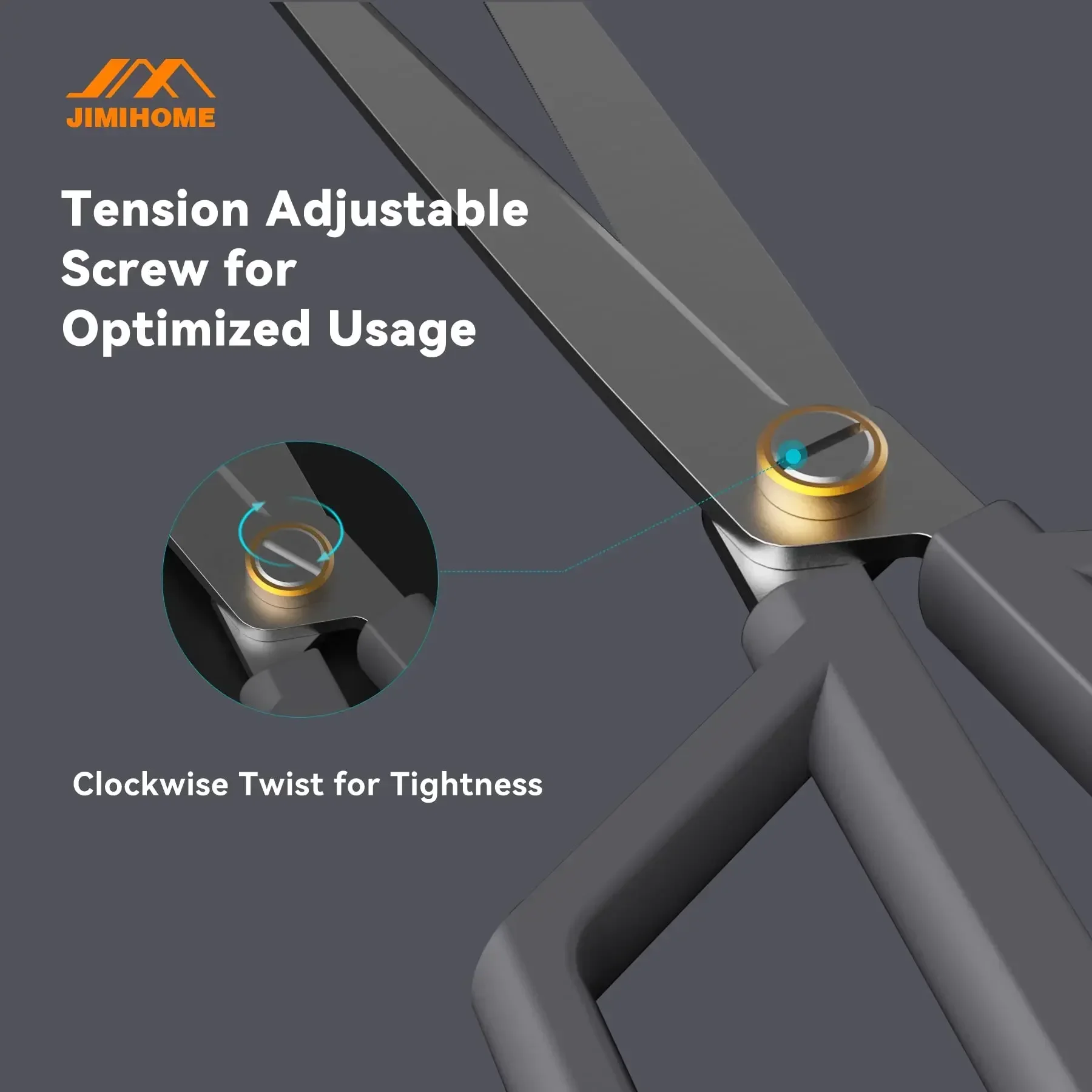 JIMIHOME Premium Tailor Scissors Adjustable Glide Feature Multi-Purpose Titanium Coating Forged Stainless Professional Crafting