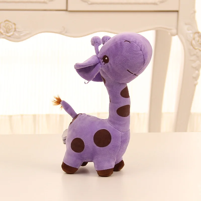 18/25cm Colorful Giraffe Plush Toys Pendant Soft Stuffed Cartoon Animals Doll Baby Kids Toys Christmas Birthday Gifts