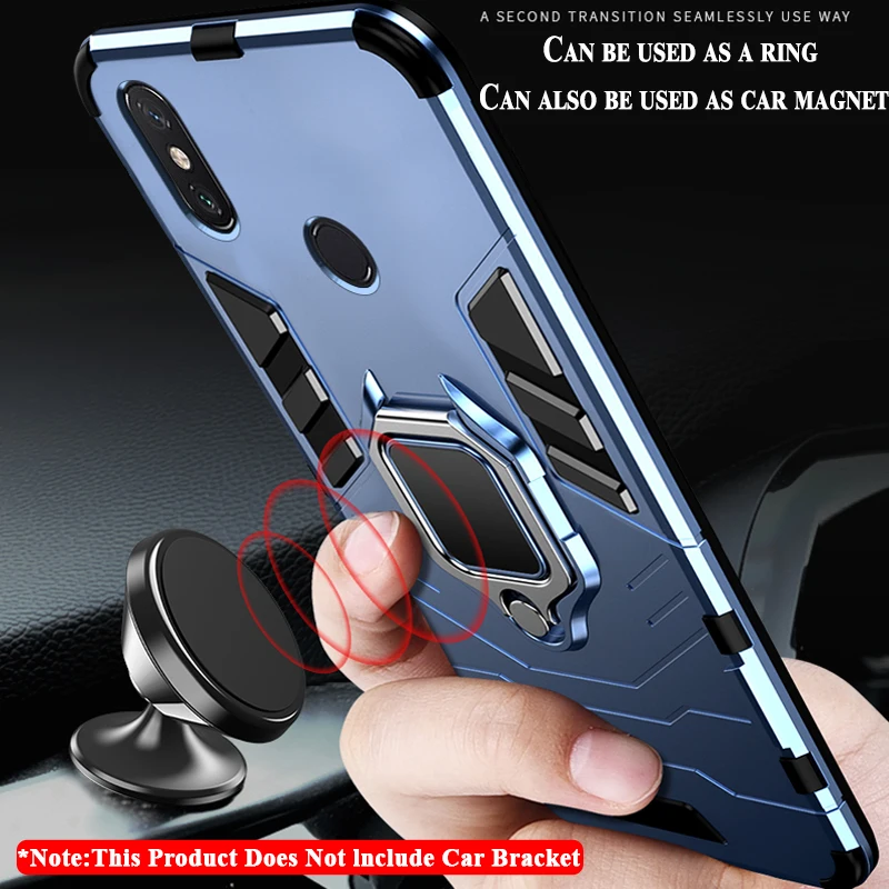 Armor Case For Xiaomi Mi Max 3 Mix 2 2s Max3 Shockproof Ring Stand Back Coque for Poco M6 X6 F6 Pro X 6 X6Pro Phone Cover