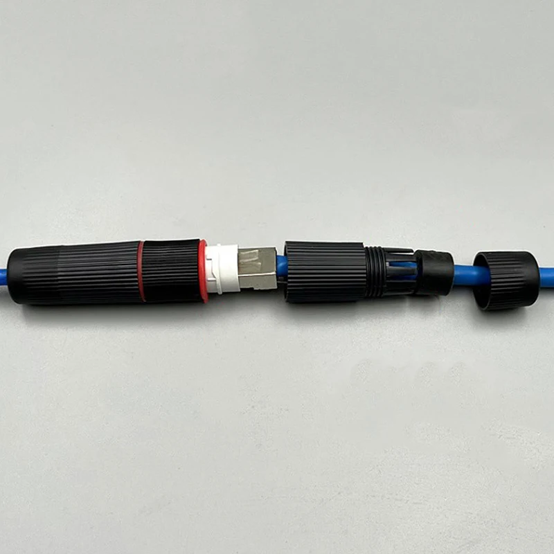 1pc RJ45 Docking Connector Ethernet Network Straight-through Waterproof IP67 Header Outdoor Broadband Network Cable Extender