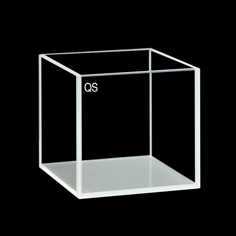 Quartz fluorescence colorimetric dish 50mm large capacity square cylinder sample cell with four sides transparent