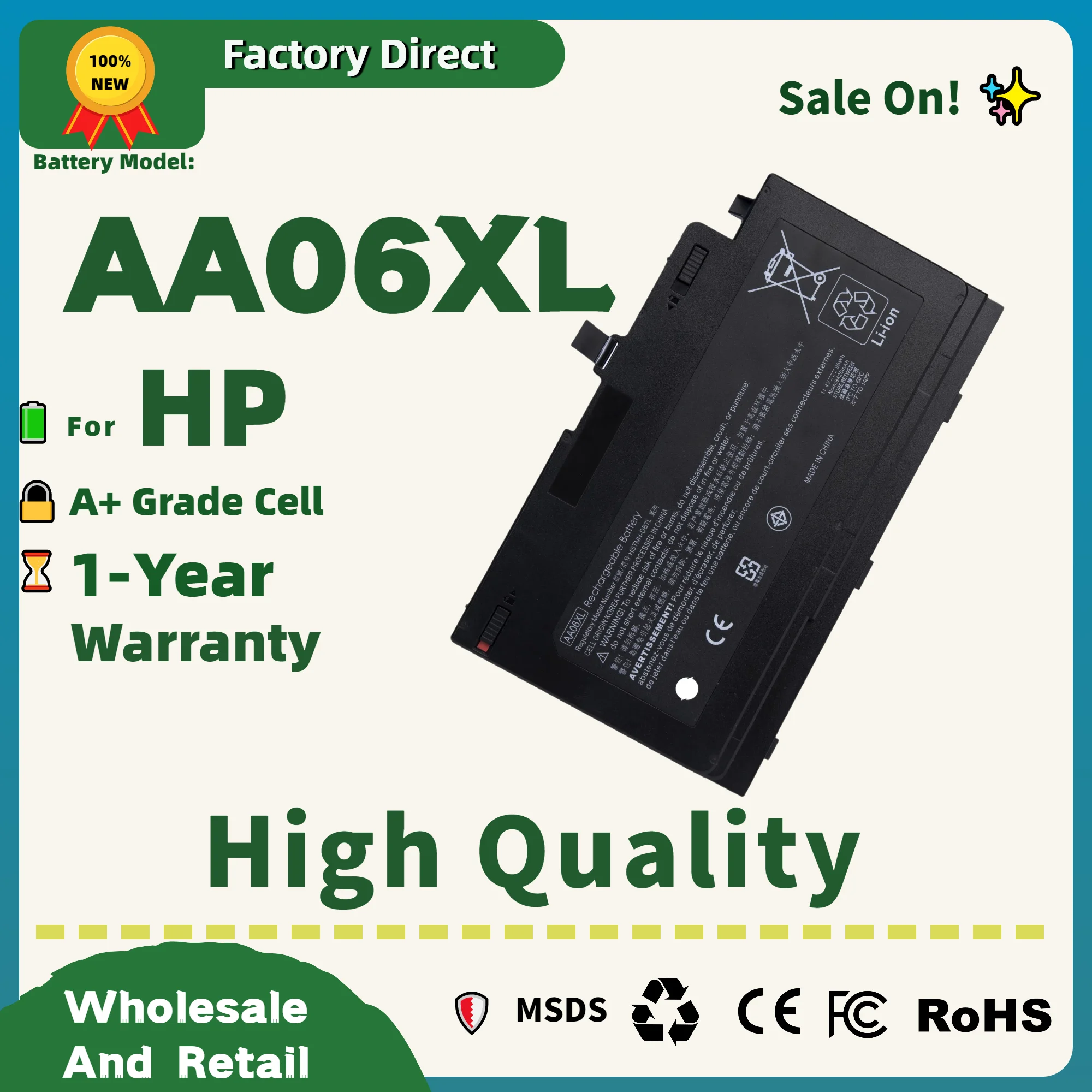 

Прямая продажа с фабрики! AA06XL AA06096XL AA06 для ноутбука HP ZBook 17, аккумулятор G4 G4-1JA88AW G4-1RQ78EA G4-Y3J82AV HSTNN-DB7L 852527-222