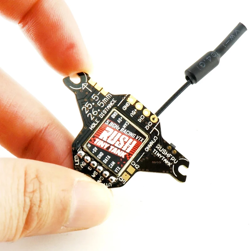 RUSH TINY 탱크 나노 VTX 송신기, LED 확장 보드 포함, 5V 입력, FPV 레이싱 이쑤시개 Whoop, 48CH, 350mW