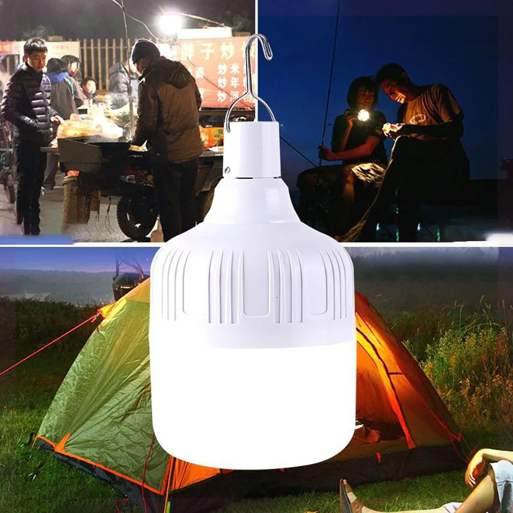 300W Portable Camping Light USB Rechargeable LED Lamp Hanging Tent Light Outdoor Garden Barbecue Camping Emergency Super Light