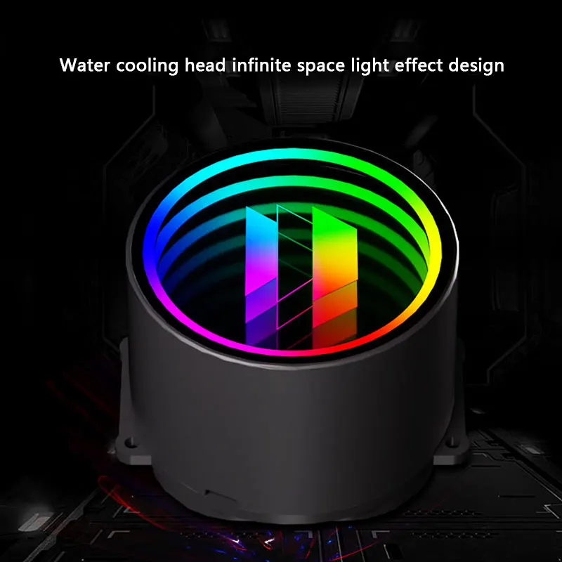 UPSIREN Poseidon miroir 240 240MM tout-en-un refroidissement par eau infini miroir conception de tête froide ARGB PWM ventilateurs support LGA1700 AMD AM5