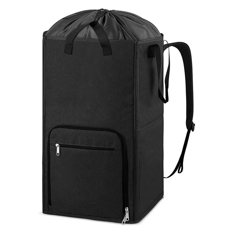 Large Laundry Backpack College, Camp Travel, Heavy Duty Laundry Bag Hamper - Stand Itself & Easy Storage Promotion