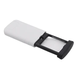 Pull-Out Magnifying Glass Foldable Portable Magnifier Handheld 4x Pocket Loupe Rectangular for Reading Jewelry/Antique Appraisal