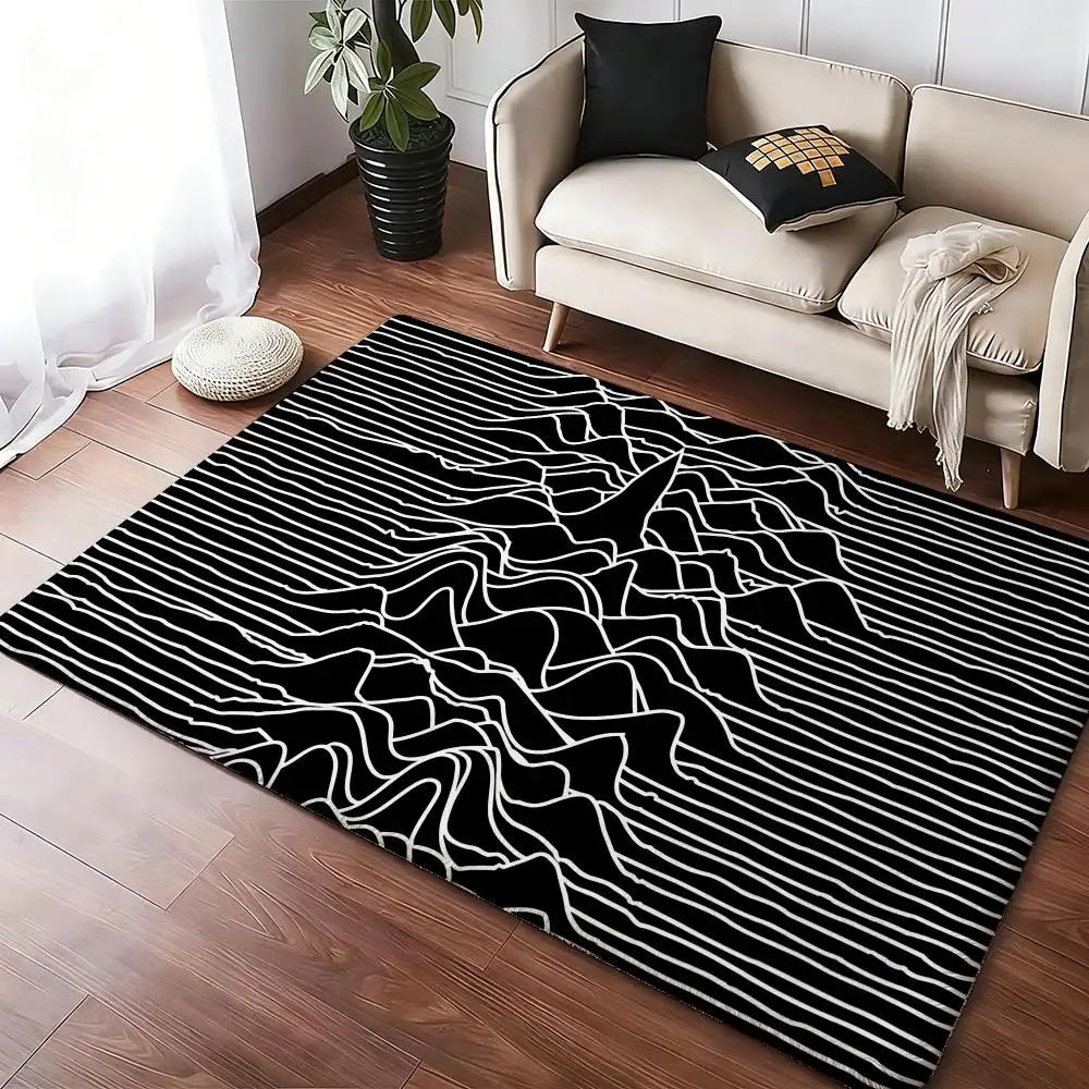 Joy D-Division Floor Mat Soft Thickened Absorbent Non-Slip Bedroom Living Room Door Mat Home Decor Flannel Rugs