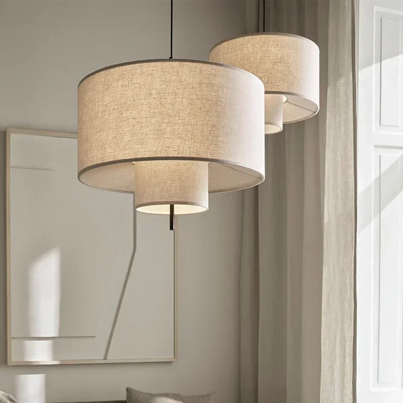 

Japanese Wabi Sabi Fabric Art Pendant Lights Lustre Chandelier Living Room Bedroom Restaurant B&b Home Decoration Hanging Lamps