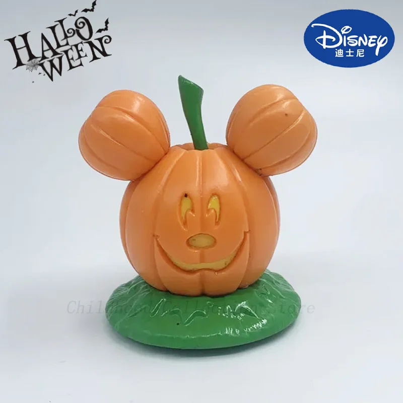 Kawaii Disney Mickey Mouse And Donald Duck Action Figure Toys Mickey Halloween Pumpkin Mini Dolls Birthday Gift For Children