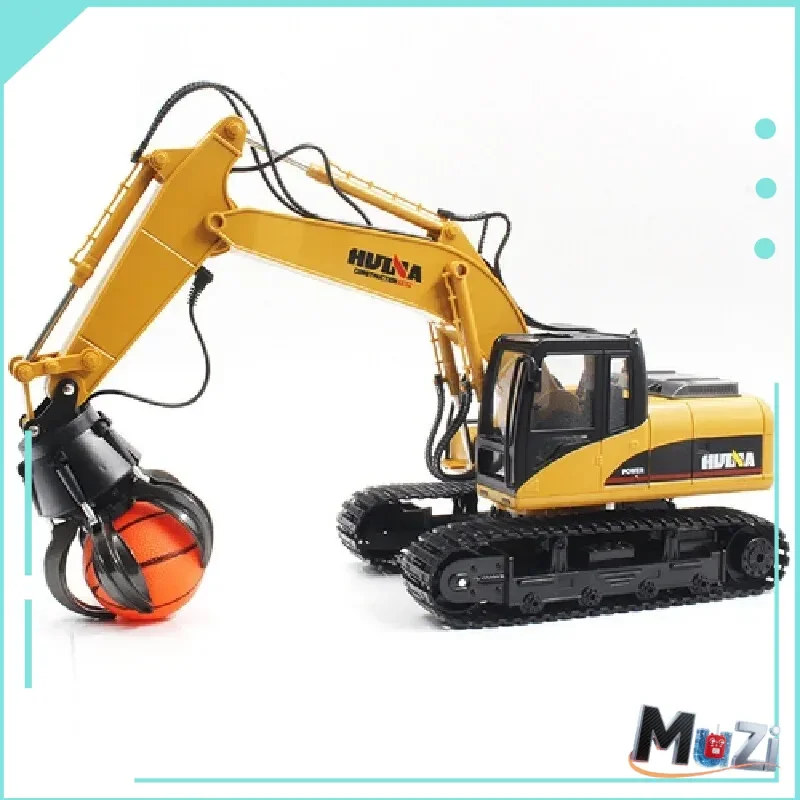 후이나 1/14 1571 16채널 합금 무선 조종 볼 그래버 엔지니어링 차량 시뮬레이션 모델 장난감 남자아이 선물 휴일 선물