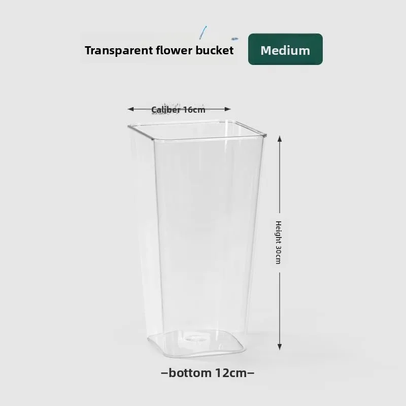 

Large Size Acrylic Flower Buet Transparent Deep Water Fre Flower Plastic Insert Buet for Home Use And Flower ops