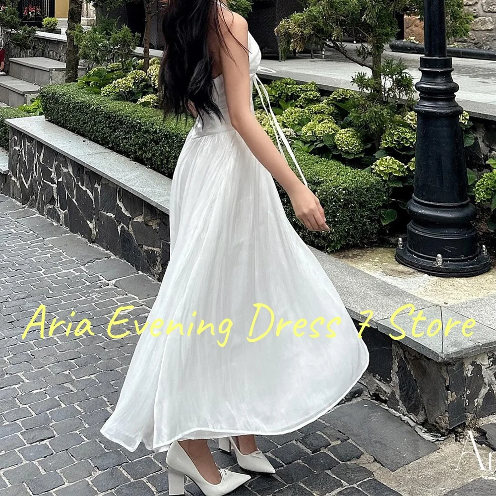 Customized Modern Chiffon 3D Bow Evening Dress High Quality Halter Sleeveless Celebrity Gowns Saudi Arabia 2025 Custom Made