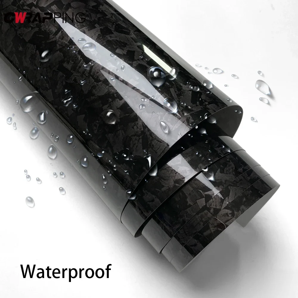 Carbon Fiber Sticker Waterproof Forged Carbon Film Wrapping Foil Car Cover Decals Vinyl Car Wrap Motorcycle Stickers Accessories