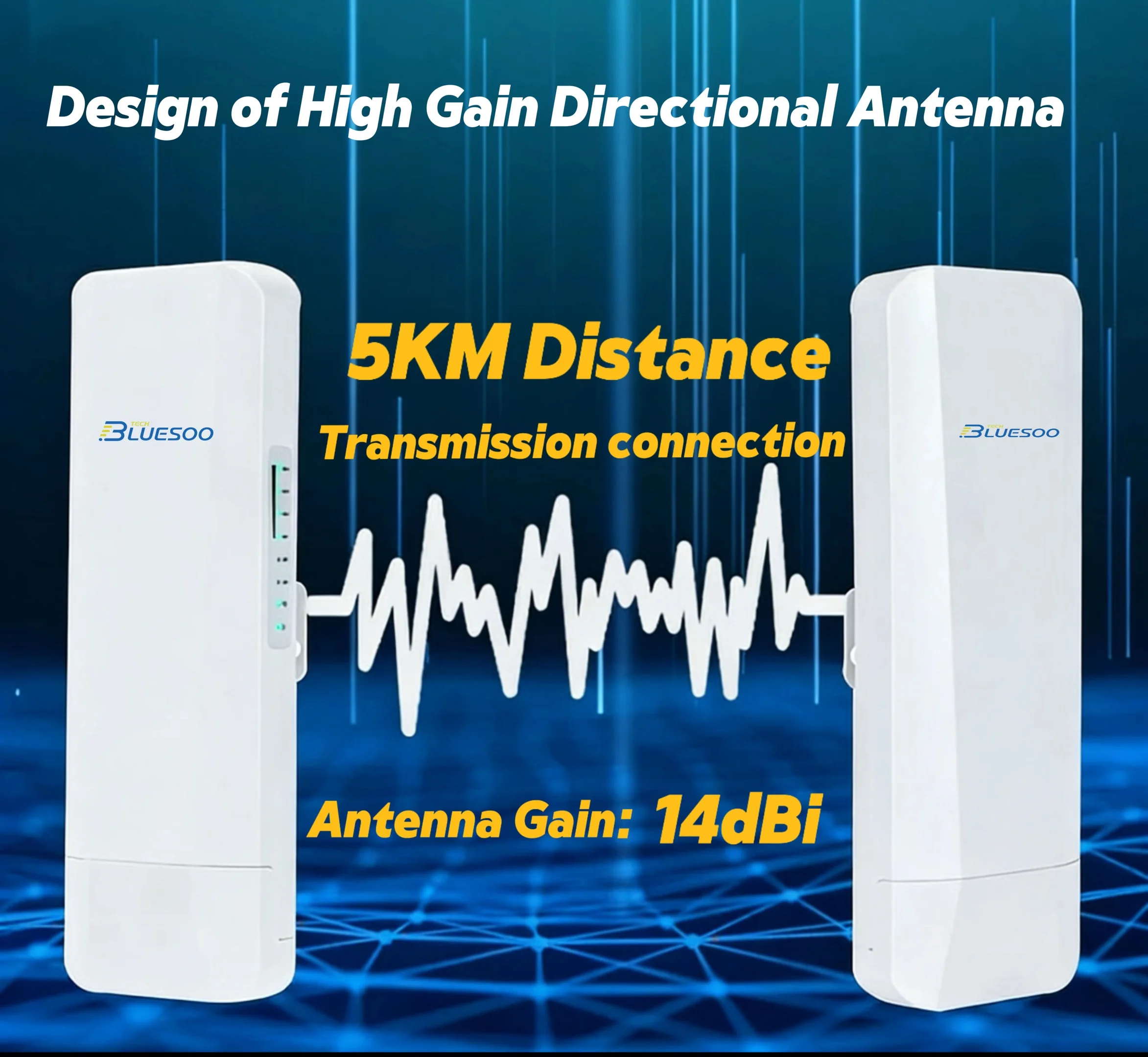 BluesooTech 5KM 5GHz 900Mbps Outdoor CPE Wireless 5G WiFi Repeater Extender Router AP Access Point Wi-Fi Bridge p to p