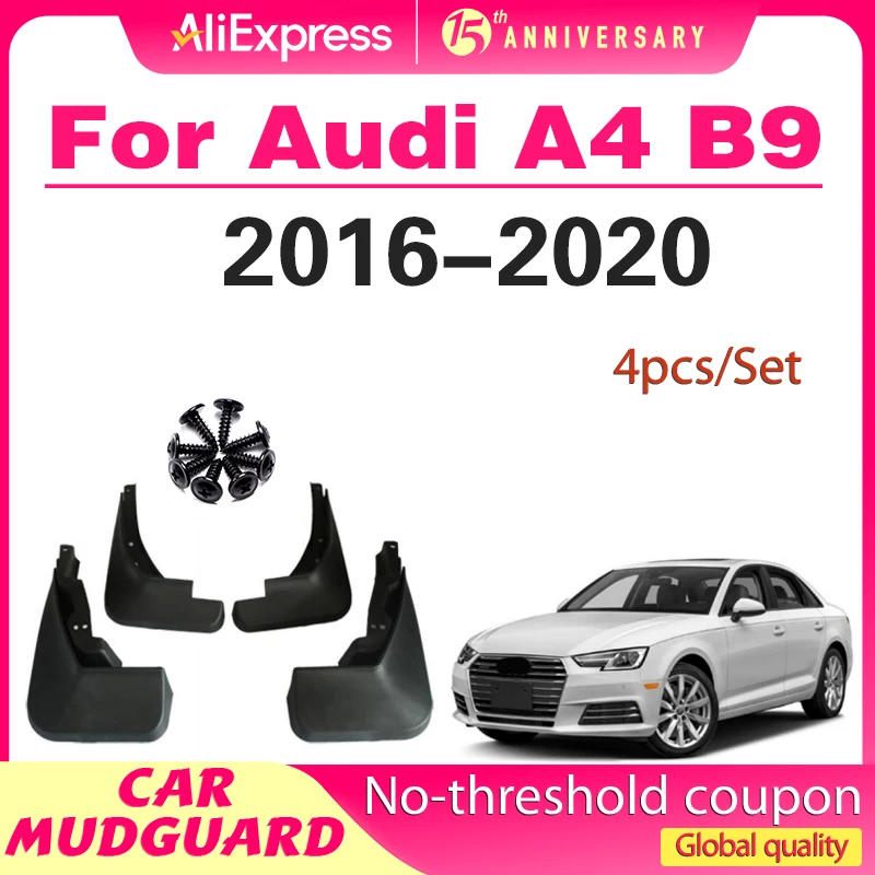 

For Audi A4 B9 2016 2017 2018 2019 2020 Mudflaps Splash Guards Mud Flap Front Rear Mudguards Mud Flaps Fender Accessories