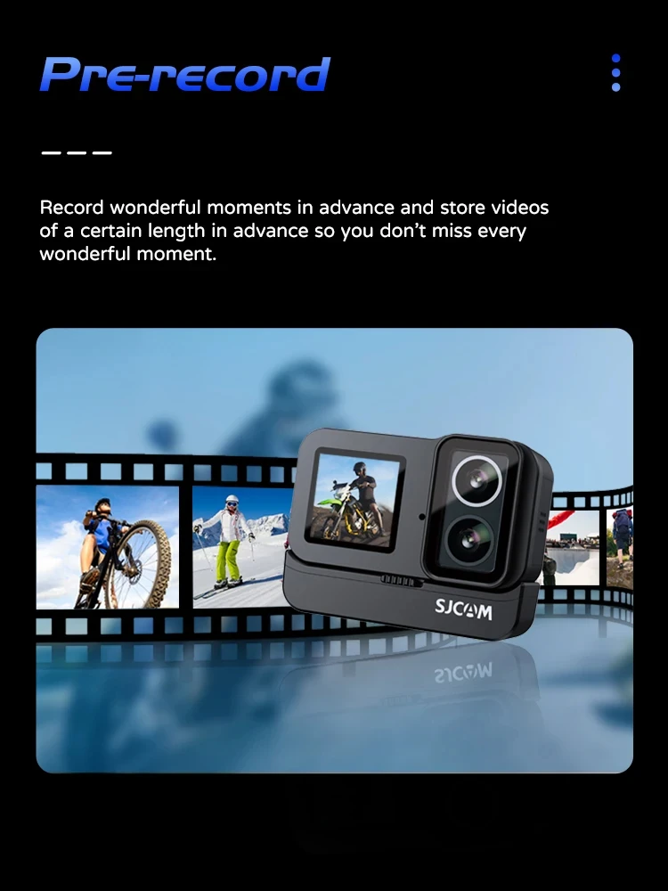 Sj cam sj20 câmeras duplas lente dupla 4k câmera de ação à prova dwaterproof água 5g wifi tela toque ação cam câmera esporte capacete novo em 2024