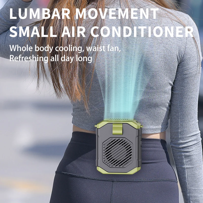 

Портативный уличный поясной вентилятор, подвесной на шею, сильный ветер со светодиодной подсветкой Power Bank для экстренных видов спорта, работы на открытом воздухе, кемпинга