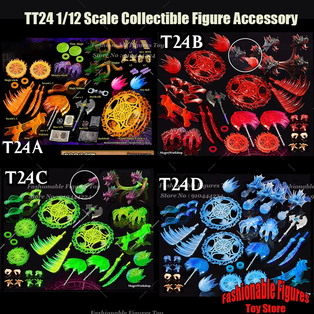 

TT24 1/12 Scale Collectible Figure Colorful Special Effects Handcuffs Hand Shape Book Sword Fit 6" Anime Action Figure Dolls