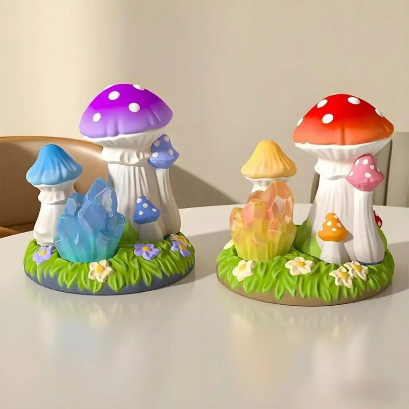 

31BF 4PCS Nonstick Easy Cleaning Mold Mushroom Silicone Texture for Ornament